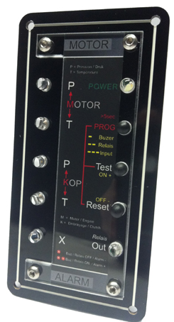 Motor alarm and water alarm have same size.