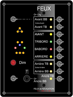 Board lights panel 11 switches
