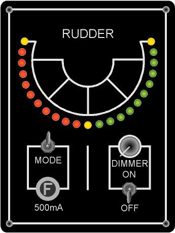 rudder indicator LED